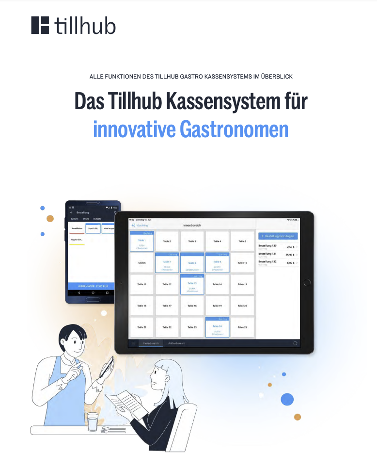 Funktionsübersicht Tillhub Gastro Kassensystem